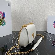 Prada Saffiano Leather Shoulder Bag White 1BD275  - 4