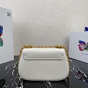 Prada Saffiano Leather Shoulder Bag White 1BD275  - 5