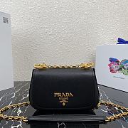 Prada Saffiano Leather Shoulder Bag Black 1BD275  - 1