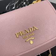 Prada Saffiano Leather Shoulder Bag Pink 1BD275  - 4