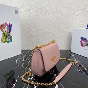 Prada Saffiano Leather Shoulder Bag Pink 1BD275  - 5