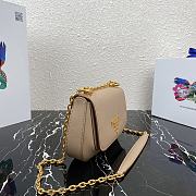 Prada Saffiano Leather Shoulder Bag Beige 1BD275  - 2