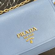 Prada Saffiano Leather Shoulder Bag Blue 1BD275 - 4