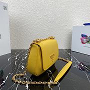 Prada Saffiano Leather Shoulder Bag Yellow 1BD275  - 2