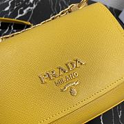 Prada Saffiano Leather Shoulder Bag Yellow 1BD275  - 4