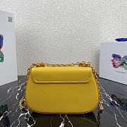 Prada Saffiano Leather Shoulder Bag Yellow 1BD275  - 3