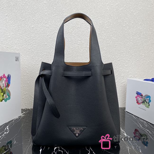 Prada Soft Leather Black Tote – 1BG339 – 36x34x16 cm - 1