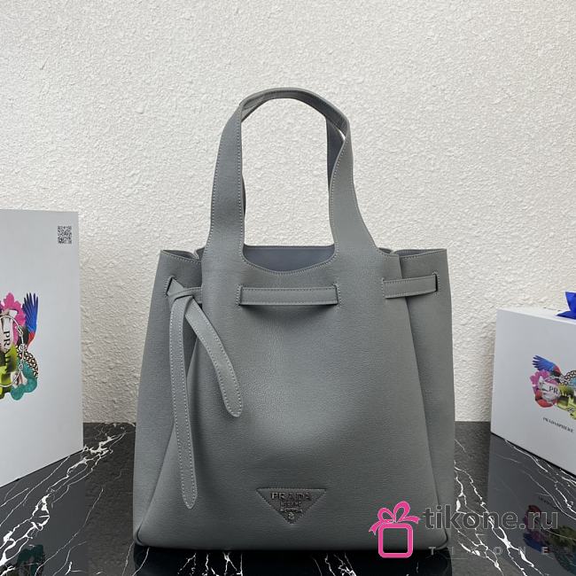 Prada Soft Leather Black Grey – 1BG339 – 36x34x16 cm - 1