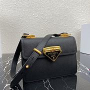 Prada Saffiano Leather Symbole Bag Black 1BD270  - 2