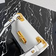 Prada Saffiano Leather Symbole Bag White 1BD270  - 4