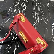 Prada Saffiano Leather Symbole Bag Red 1BD270  - 2