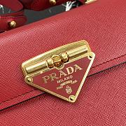 Prada Saffiano Leather Symbole Bag Red 1BD270  - 6