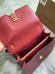 Burberry TB Leather Bag Burgundy  – 1791 – 28 x 11 x 26 cm - 2