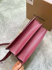 Burberry TB Leather Bag Burgundy  – 1791 – 28 x 11 x 26 cm - 4