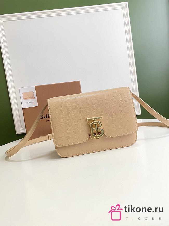 Burberry TB Leather Small Bag Beige – 1791 – 21 x 6 x 16cm - 1