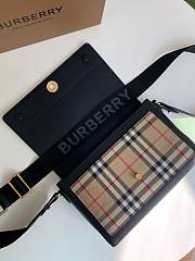 Burberry Leather and Vintage Check Note Crossbody Bag Black – 1791 – 25 x 8.5 x 18 cm - 3