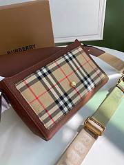 Burberry Leather and Vintage Check Note Crossbody Bag Brown – 1791 – 25 x 8.5 x 18 cm - 6