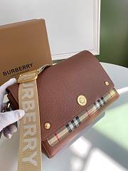 Burberry Leather and Vintage Check Note Crossbody Bag Brown – 1791 – 25 x 8.5 x 18 cm - 5