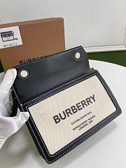 Burberry Horseferry Prints Canvas Crossbody Bag Black – 19 x 5 x 15 cm - 3