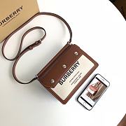 Burberry Horseferry Prints Canvas Crossbody Bag Brown – 19 x 5 x 15 cm - 1