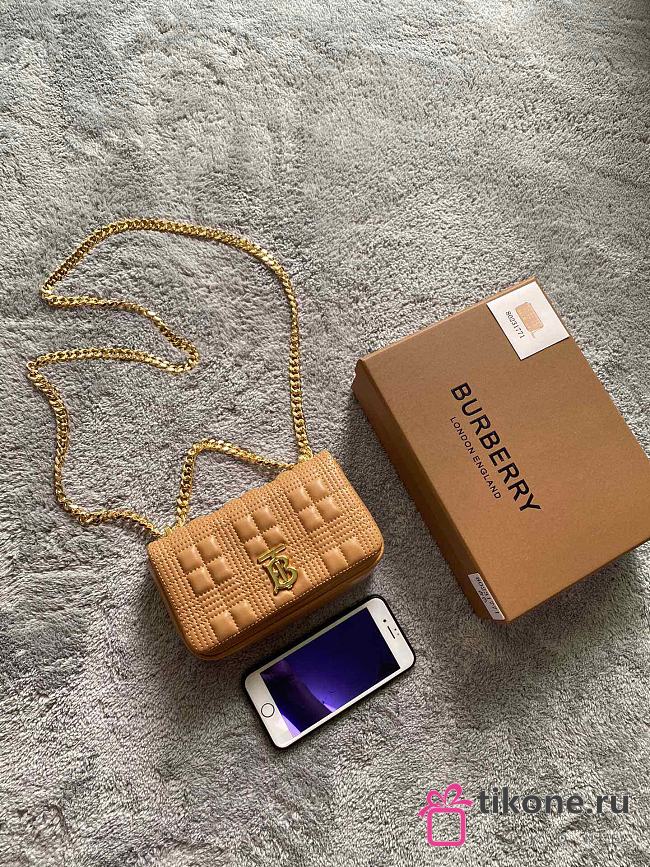 Burberry Lola Lambskin Chain Strap Bag Beige – 17 x 3.5 x 10 cm - 1