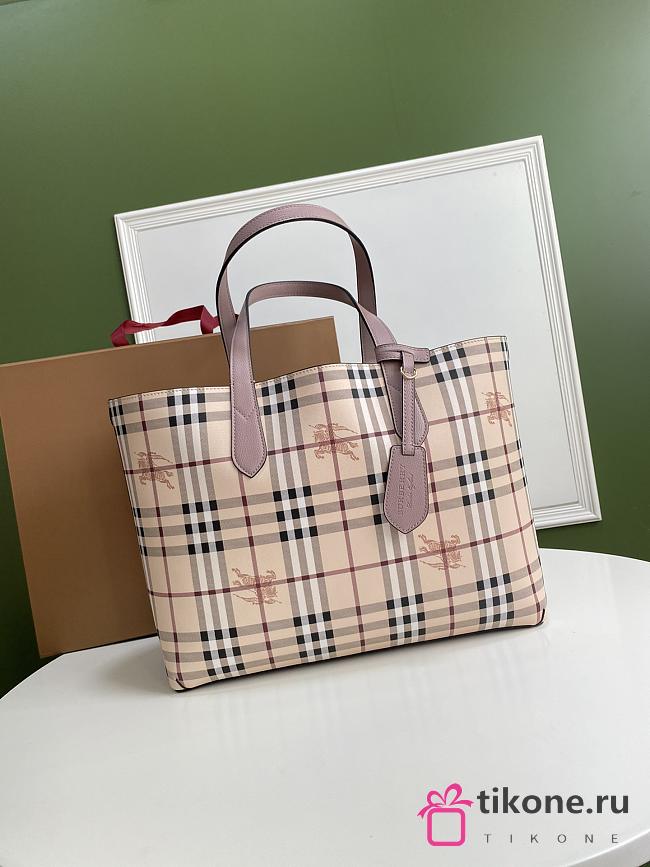 Burberry Vintage Double-Sided Shopping Bag Purple – 35 x 30 x 12 cm - 1