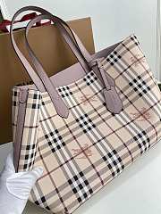 Burberry Vintage Double-Sided Shopping Bag Purple – 35 x 30 x 12 cm - 5