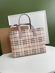 Burberry Vintage Double-Sided Shopping Bag Purple – 35 x 30 x 12 cm - 4