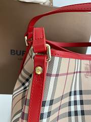 Burberry Vintage Classic Shopping Bag Red – 8883 -  27x26 cm - 6