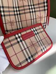 Burberry Vintage Classic Shopping Bag Red – 8883 -  27x26 cm - 4