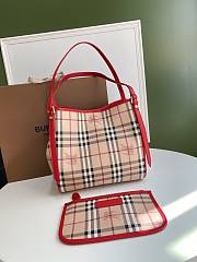 Burberry Vintage Classic Shopping Bag Red – 8883 -  27x26 cm - 3