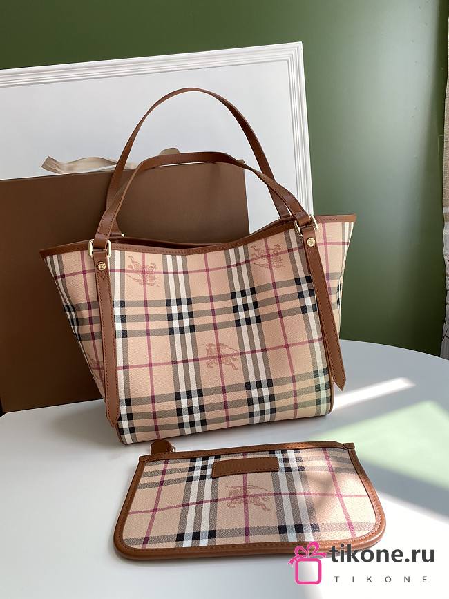 Burberry Vintage Classic Shopping Bag Brown – 8883 -  27x26 cm - 1