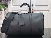 Louis Vuitton Keepall Aerogram BANDOULIÈRE 40 Black - M57088 – 42.0 x 26.0 x 20.0 cm - 1