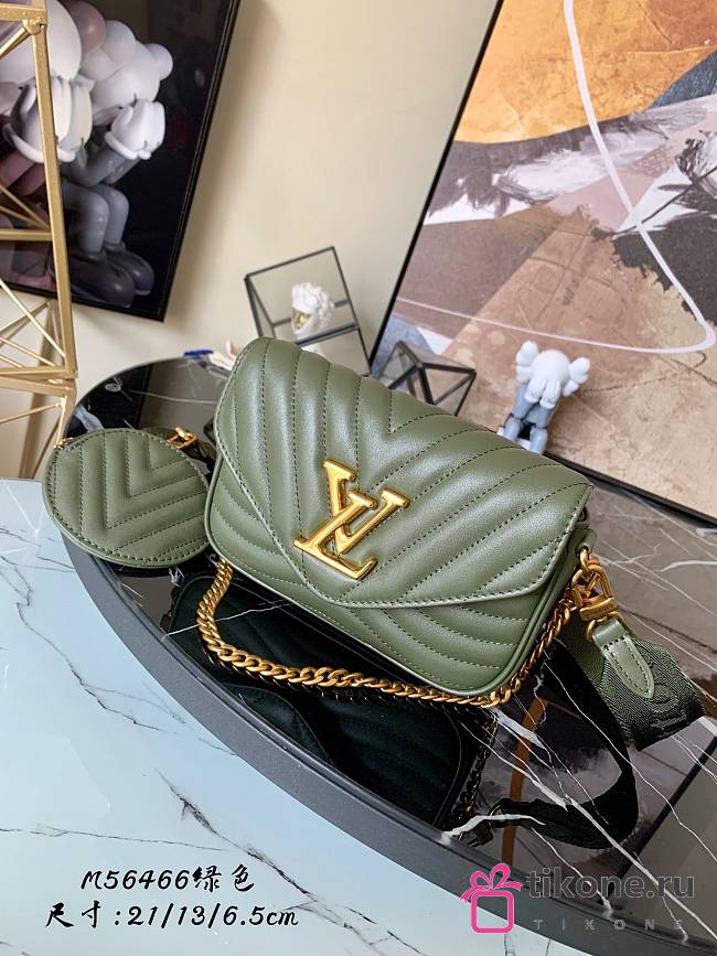 Louis Vuitton New Wave Multi Pochette Green Handbag - M56471 – 21x13x6.5 cm - 1