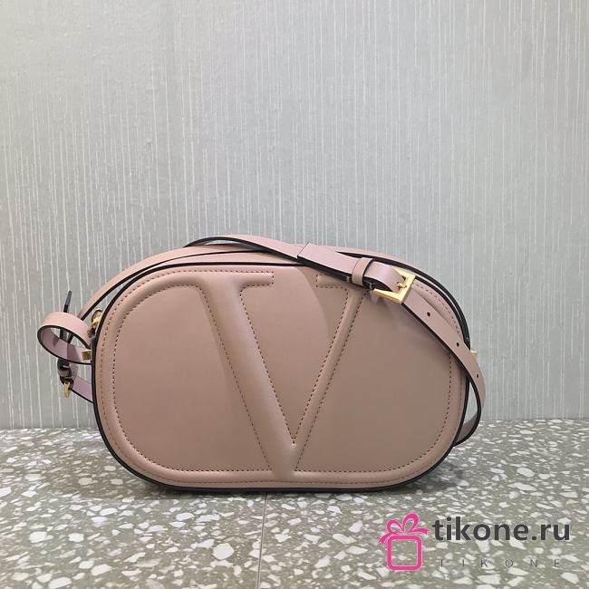 Valentino Garavani VLOGO Leather Camera Bag Rose Cannelle – 2500# – 25x15.5x6cm - 1