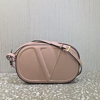 Valentino Garavani VLOGO Leather Camera Bag Rose Cannelle – 2500# – 25x15.5x6cm