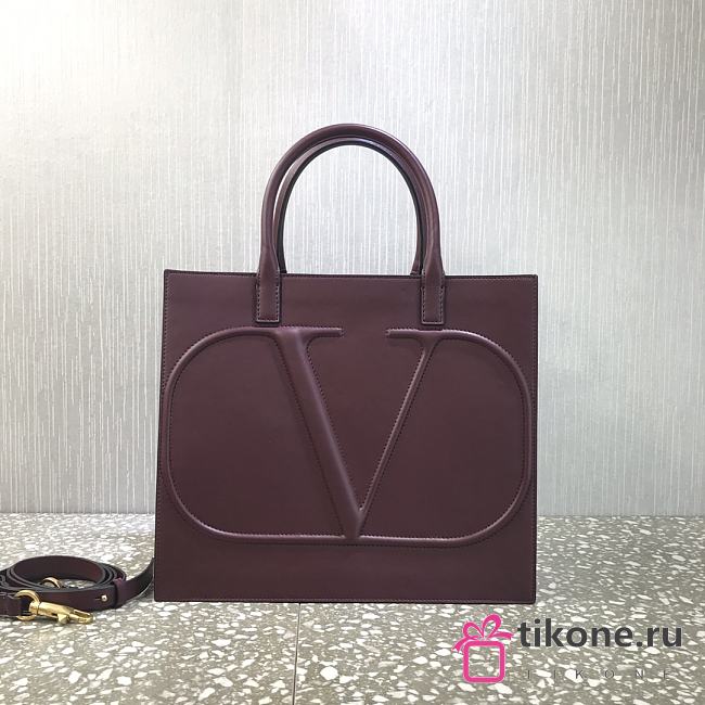 Valentino Garavani VLOGO Walk Calfskin Tote Bag Mauve – 2200L – 31x27x16cm - 1