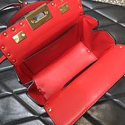 Valentino Garavani Rockstud Alcove Grained Calfskin Red Box Bag – 0052# – 19x12x8cm - 6