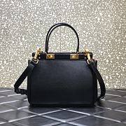 Valentino Rockstud Alcove Handbag In Grainy Calfskin Black – 0041# – 23x20x6 cm - 2