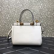 Valentino Rockstud Alcove Handbag In Grainy Calfskin White – 0041# – 23x20x6 cm - 2