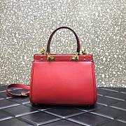 Valentino Rockstud Alcove Handbag In Grainy Calfskin Red – 0041# – 23x20x6 cm - 2