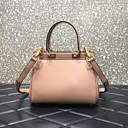 Valentino Rockstud Alcove Handbag In Grainy Calfskin Rose Cannalle – 0041# – 23x20x6 cm - 2