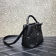 Valentino Roman Stud The Handle Bag 520 In Nappa Black Silver – 1199# – 20×9×15 cm - 3