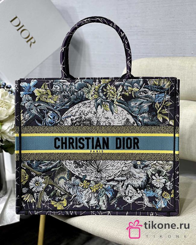 Dior Book Tote Bag Blue Dior Constellation Embroidery – M1286 – 41.5x38x18 cm - 1