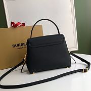 Burberry Durable Full-Grain Leather Handbag Black - 6181 - 26 x 12 x 21cm - 6