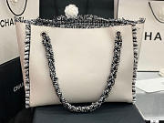 Chanel Shopping Bag Woven Chain With Shoulder Strap Cowhide White - AS8485 – 38x31x10 cm - 4