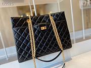 Chanel Diamond Check Leather Tote Shopping Black Bag - AS6611 – 35x26x11 cm - 1