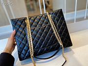 Chanel Diamond Check Leather Tote Shopping Black Bag - AS6611 – 35x26x11 cm - 5