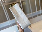 Chanel Diamond Check Leather Tote Shopping White Bag - AS6611 – 35x26x11 cm - 5