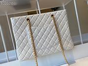 Chanel Diamond Check Leather Tote Shopping White Bag - AS6611 – 35x26x11 cm - 4